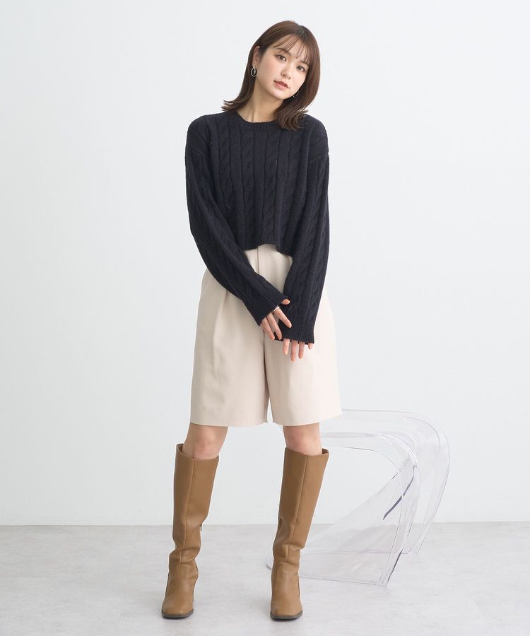 earth music&ecology「ケーブルニットプルオーバー」|ニット・セーター|