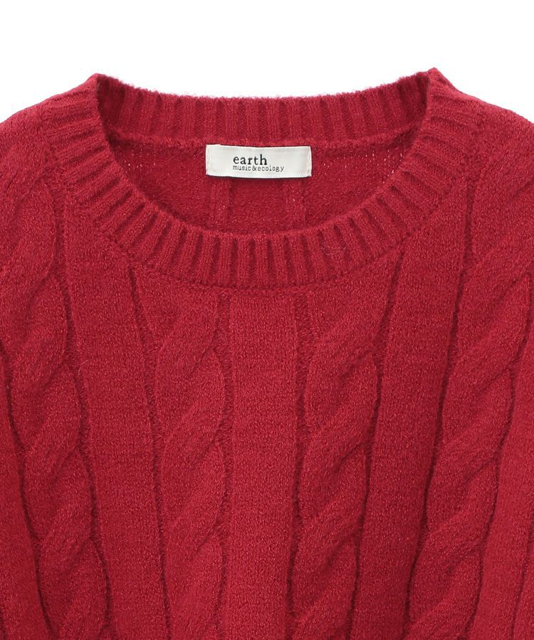 earth music&ecology「ケーブルニットプルオーバー」|ニット・セーター|