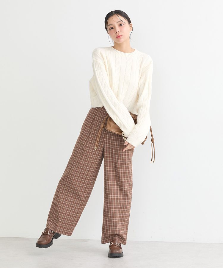 earth music&ecology「ケーブルニットプルオーバー」|ニット・セーター|