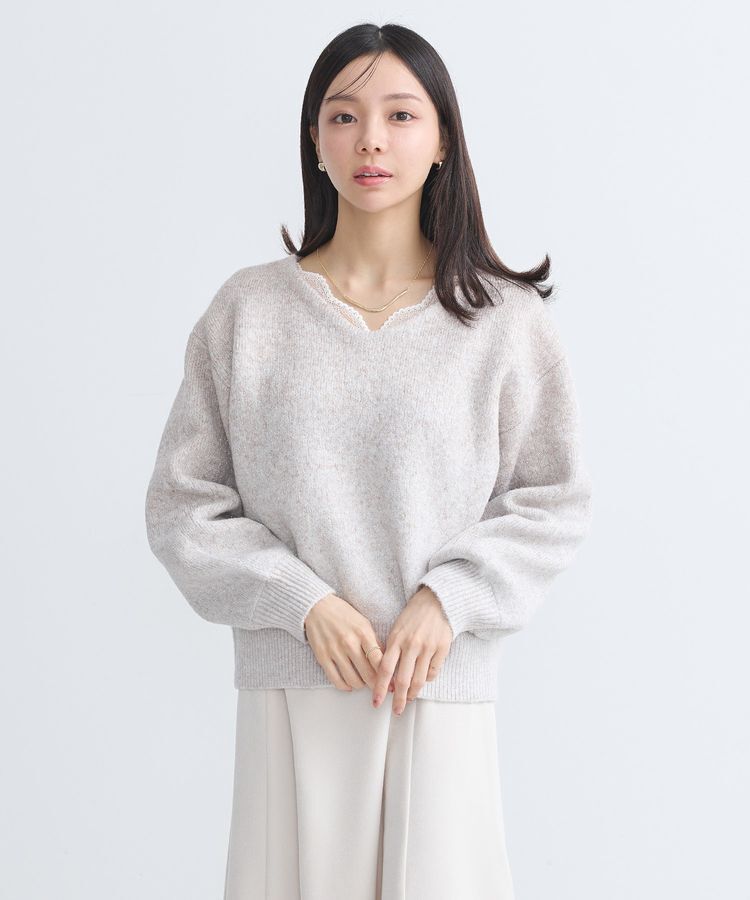 earth music&ecology「ラメグラデーションニットプルオーバー」|ニット・セーター|