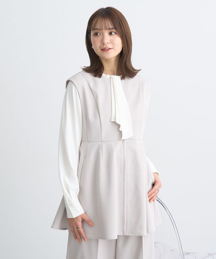 earth music&ecology「ペプラムジップジレ」|ベスト・ジレ|