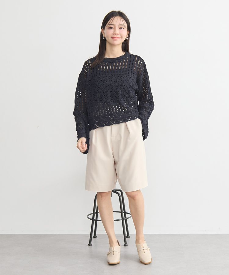 earth music&ecology「スカシニットプルオーバー」|ニット・セーター|