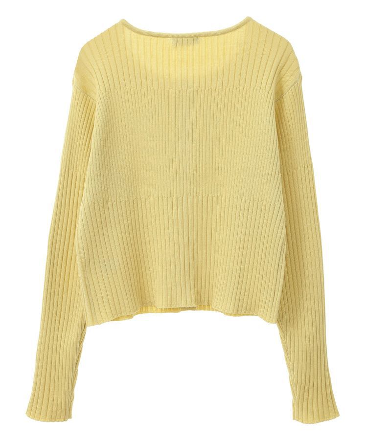 earth music&ecology「シルバープチ釦リブニットカーディガン」|カーディガン|