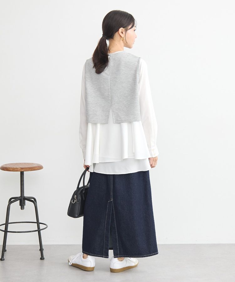 earth music&ecology「SET2点 ベスト+バックティアードブラウス」|シャツ・ブラウス|