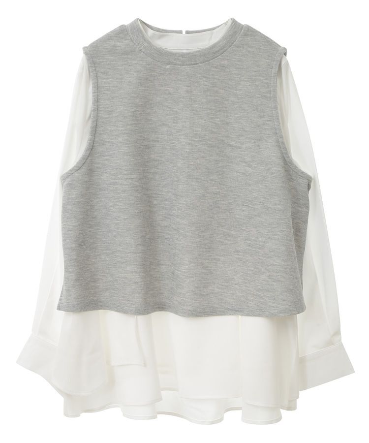 earth music&ecology「SET2点 ベスト+バックティアードブラウス」|シャツ・ブラウス|