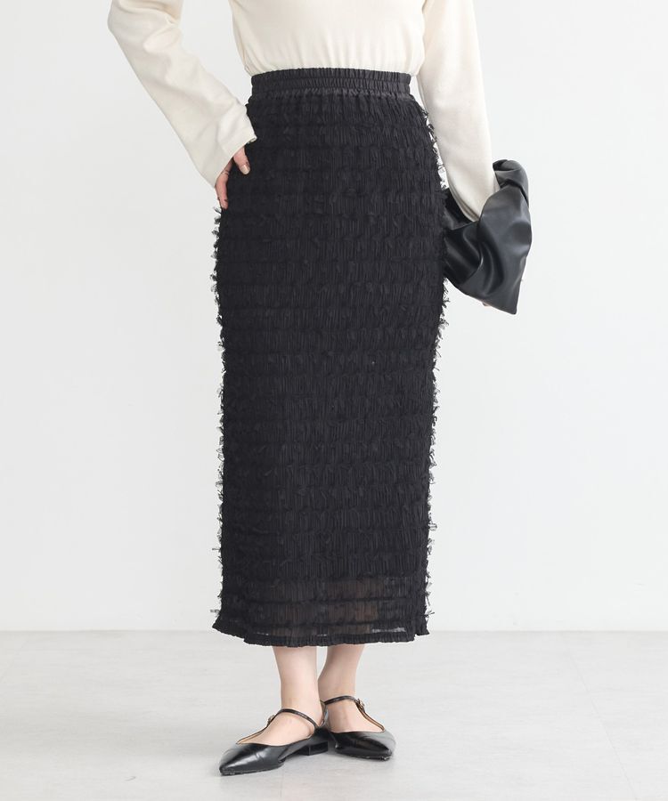 earth music&ecology「フェザーナロースカート」|タイト|