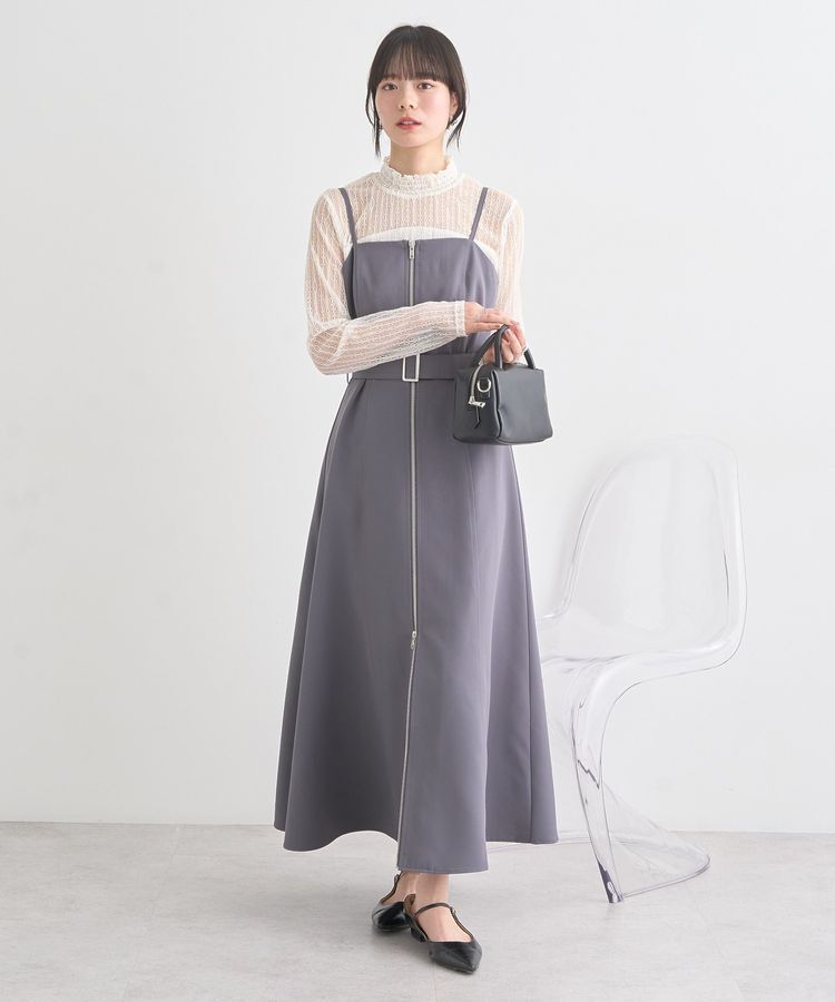 earth music&ecology「ダブルジップキャミワンピース」|ワンピース|