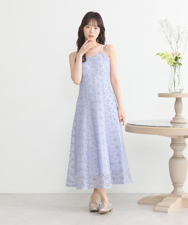 earth music&ecology「SET2点シアーブラウス＋3Dレースワンピース」|ワンピース|