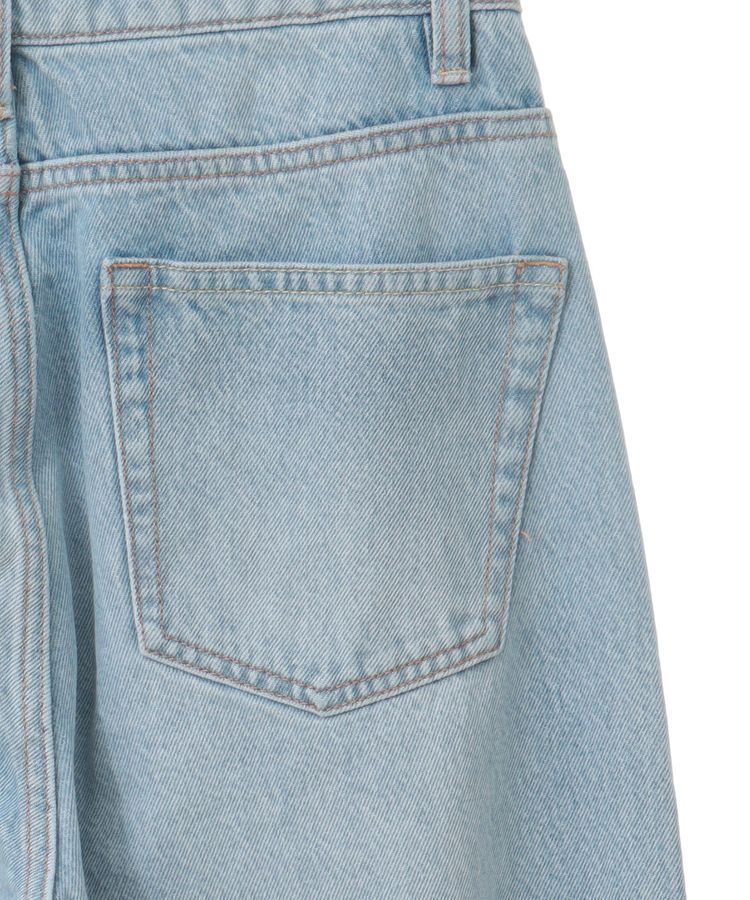 earth music&ecology「セルフカットワイドデニムパンツ」|デニム|