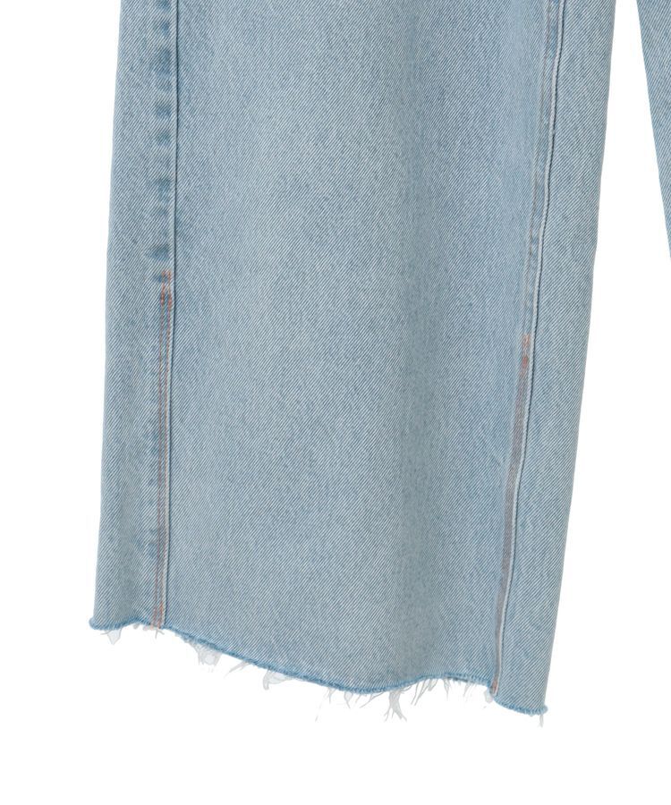 earth music&ecology「セルフカットワイドデニムパンツ」|デニム|