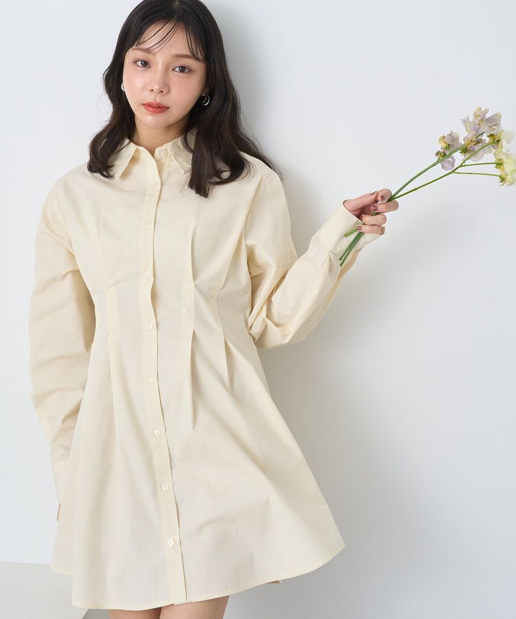 earth music&ecology「ウエストタックシャツミニワンピース」|ワンピース|Yellow