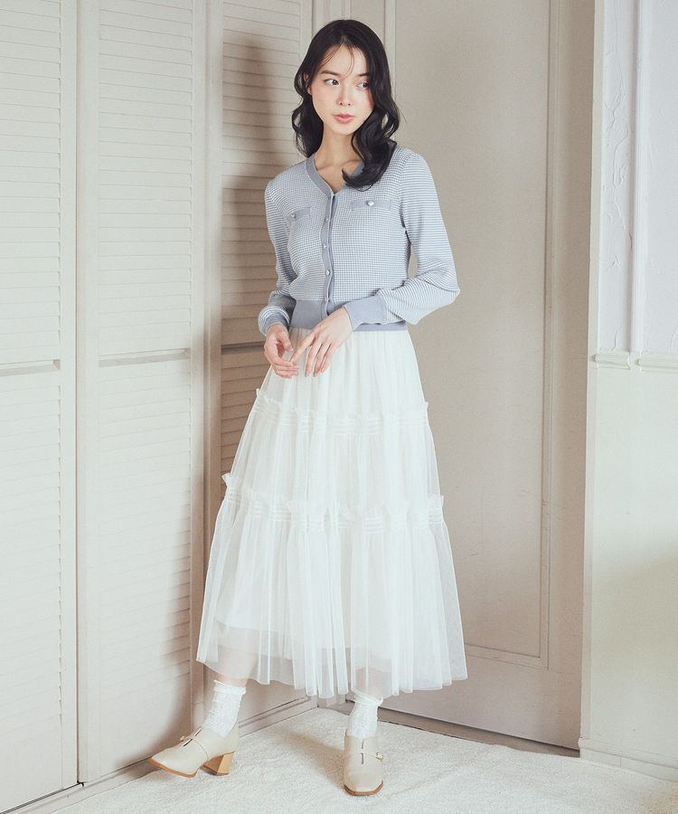 earth music&ecology「フリルチュールティアードスカート」|フレア|