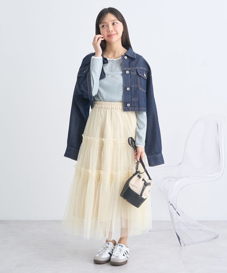 earth music&ecology「フリルチュールティアードスカート」|フレア|
