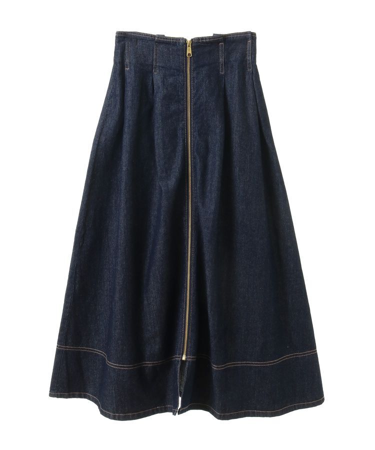earth music&ecology「フロントZIPデニムスカート」|フレア|