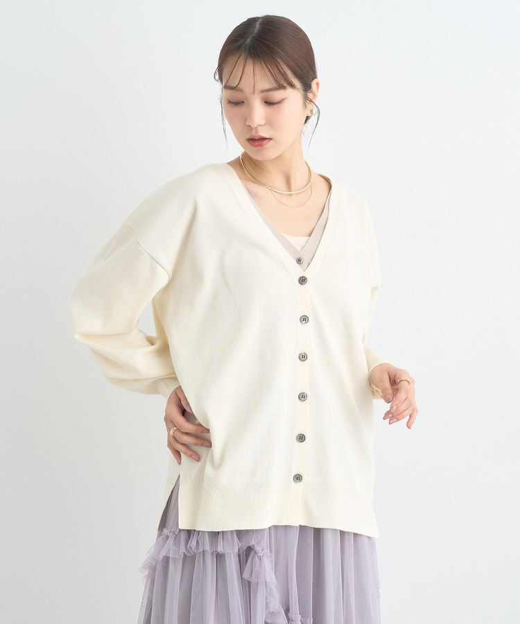 earth music&ecology「レイヤード風ニットカーディガン」|カーディガン|