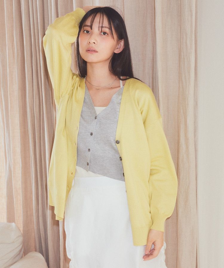 earth music&ecology「レイヤード風ニットカーディガン」|カーディガン|