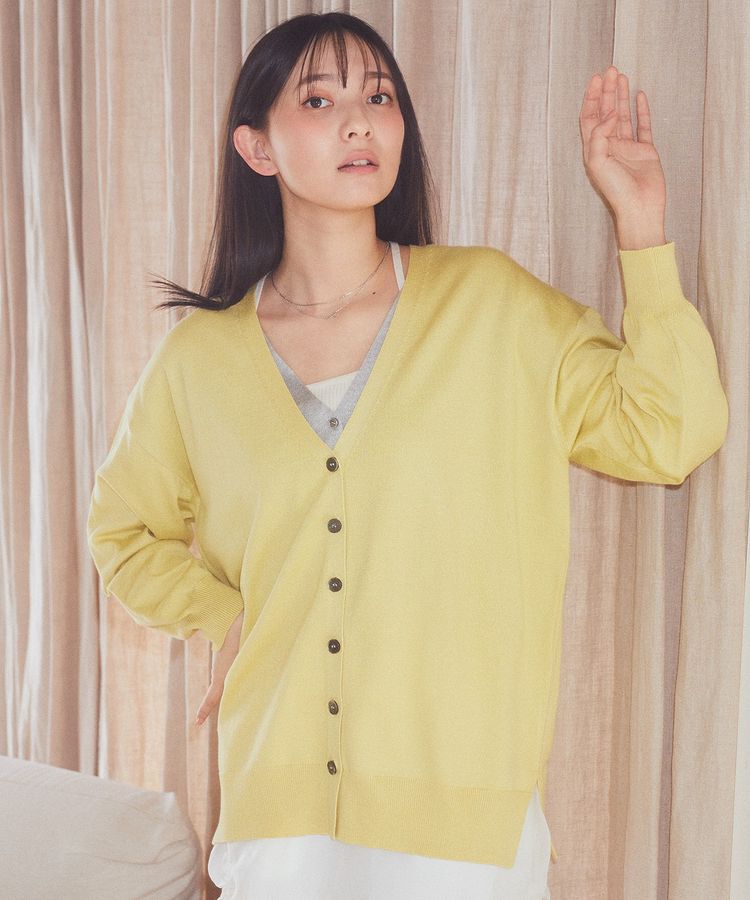 earth music&ecology「レイヤード風ニットカーディガン」|カーディガン|