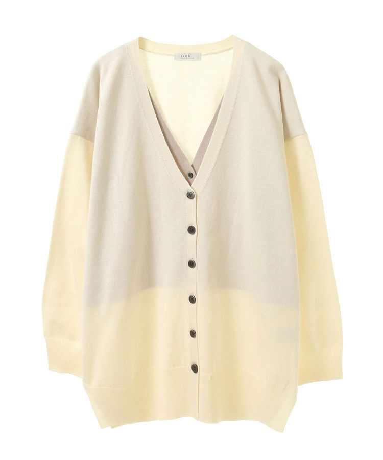 earth music&ecology「レイヤード風ニットカーディガン」|カーディガン|