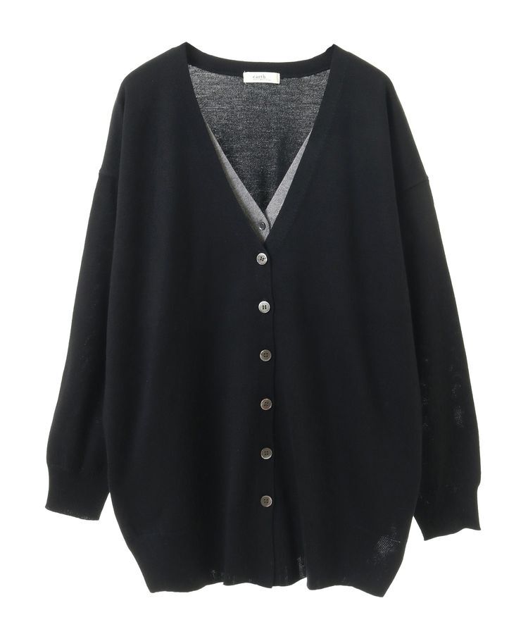 earth music&ecology「レイヤード風ニットカーディガン」|カーディガン|