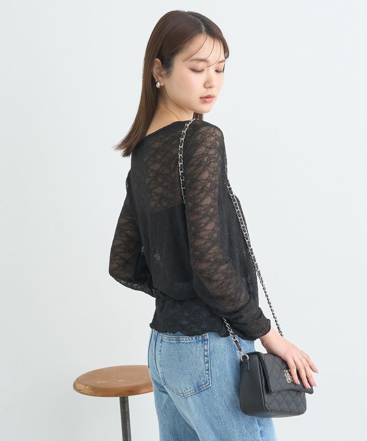 earth music&ecology「シアーレースプルオーバー」|Tシャツ・カットソー|