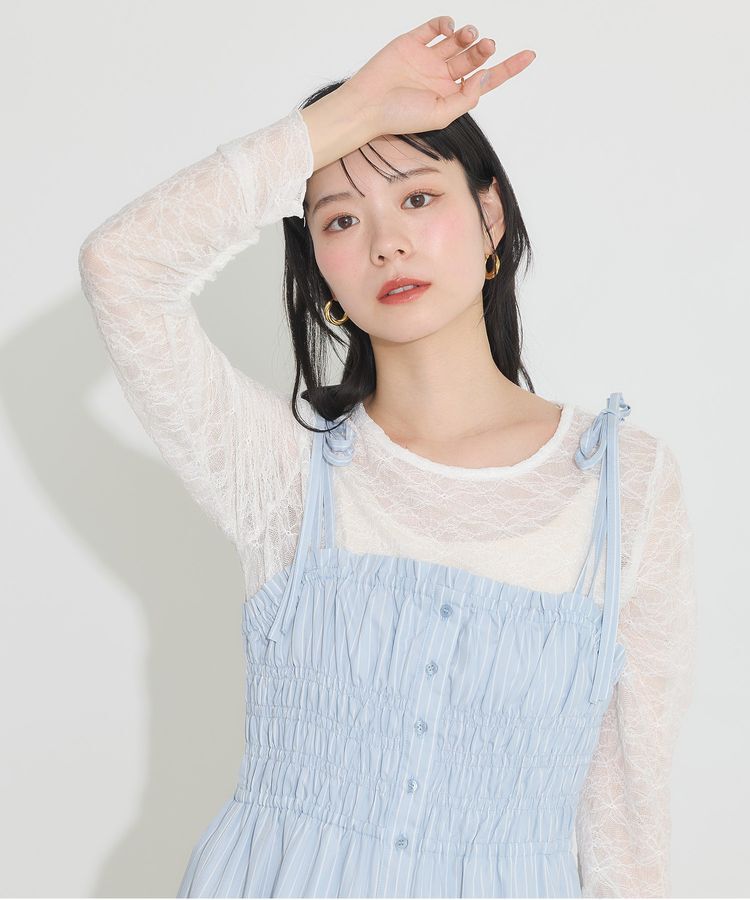 earth music&ecology「シアーレースプルオーバー」|Tシャツ・カットソー|