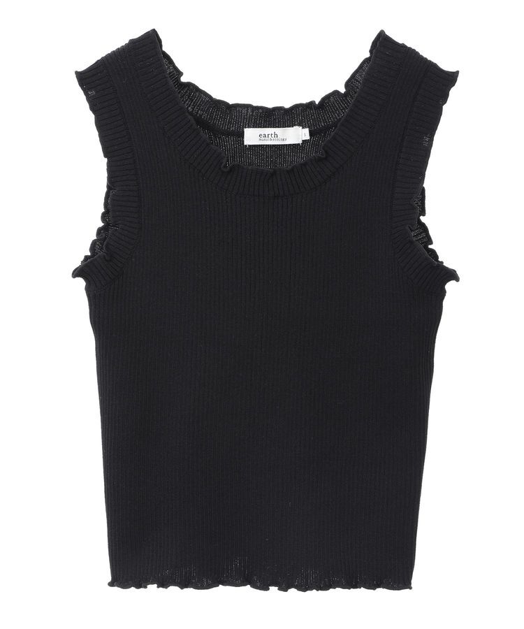 earth music&ecology「フリルニットタンクトップ」|キャミソール|