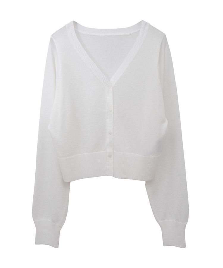 earth music&ecology「シアーラメVネックカーディガン」|カーディガン|