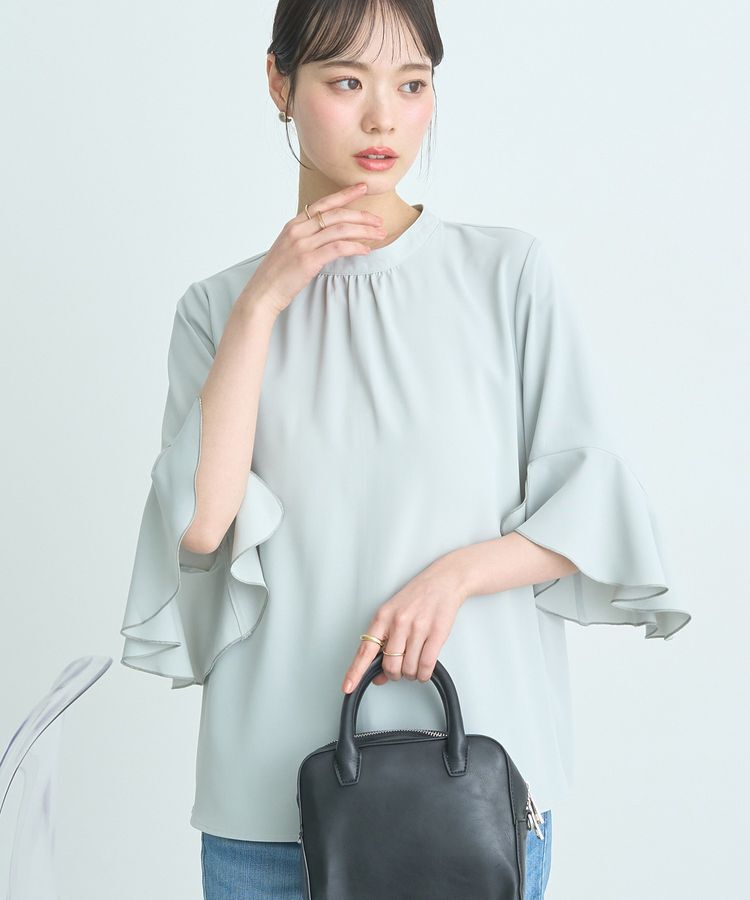 earth music&ecology「フリル7分袖ブラウス」|シャツ・ブラウス|