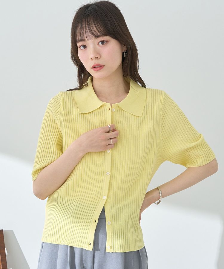 earth music&ecology「リブニットカーディガン」|カーディガン|