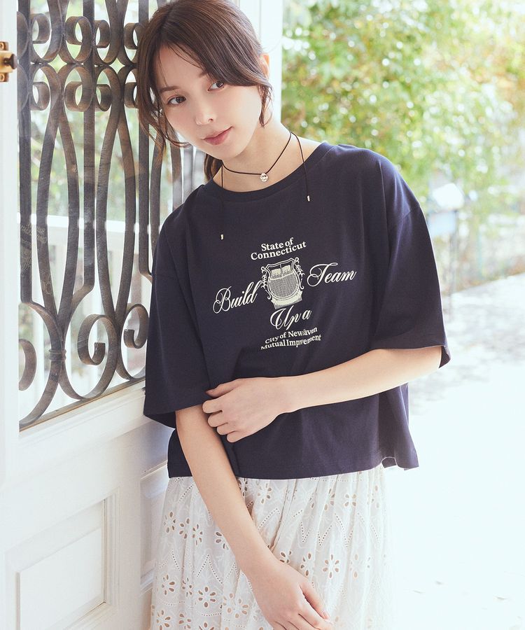 earth music&ecology「CollegeショートT」|Tシャツ・カットソー|Dark Navy