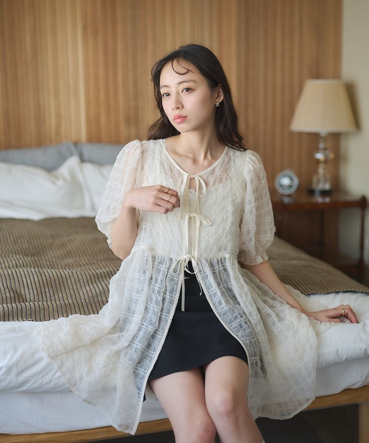 earth music&ecology「【WEB限定】シアーパフチュニック」|チュニック|