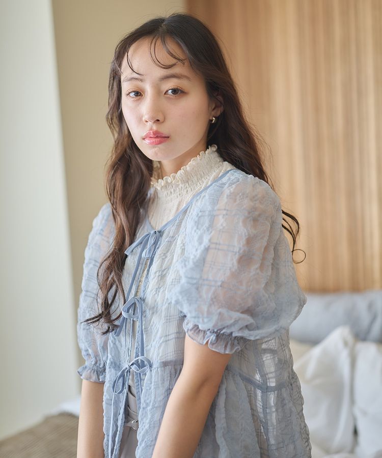 earth music&ecology「【WEB限定】シアーパフチュニック」|チュニック|