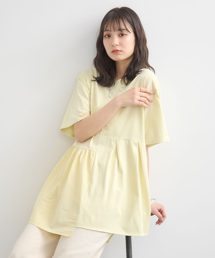 earth music&ecology「ドッキングヘムプルオーバー」|Tシャツ・カットソー|