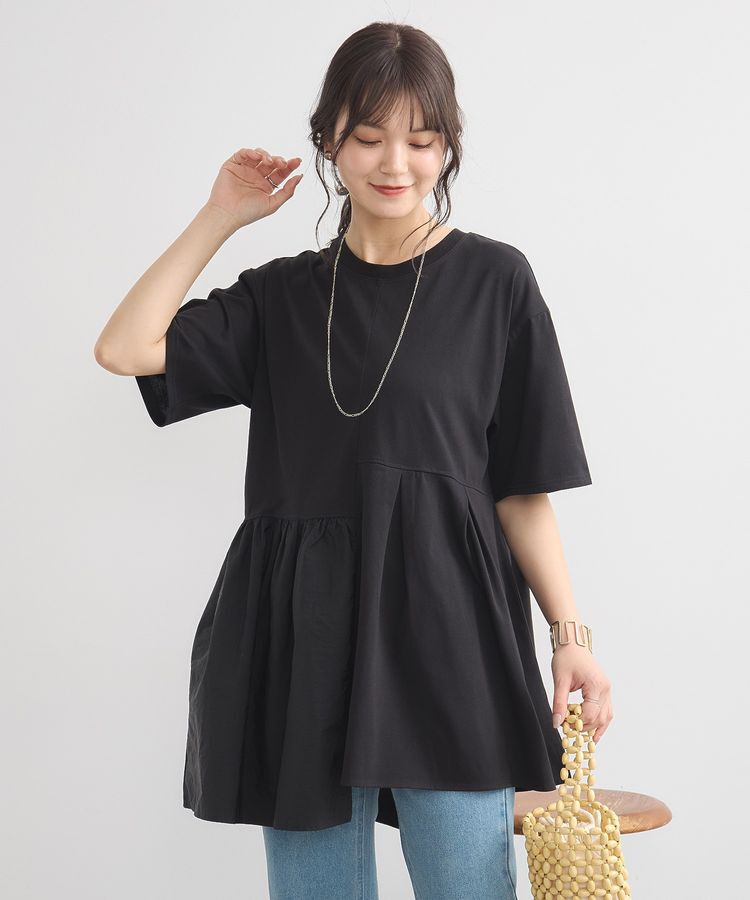 earth music&ecology「ドッキングヘムプルオーバー」|Tシャツ・カットソー|