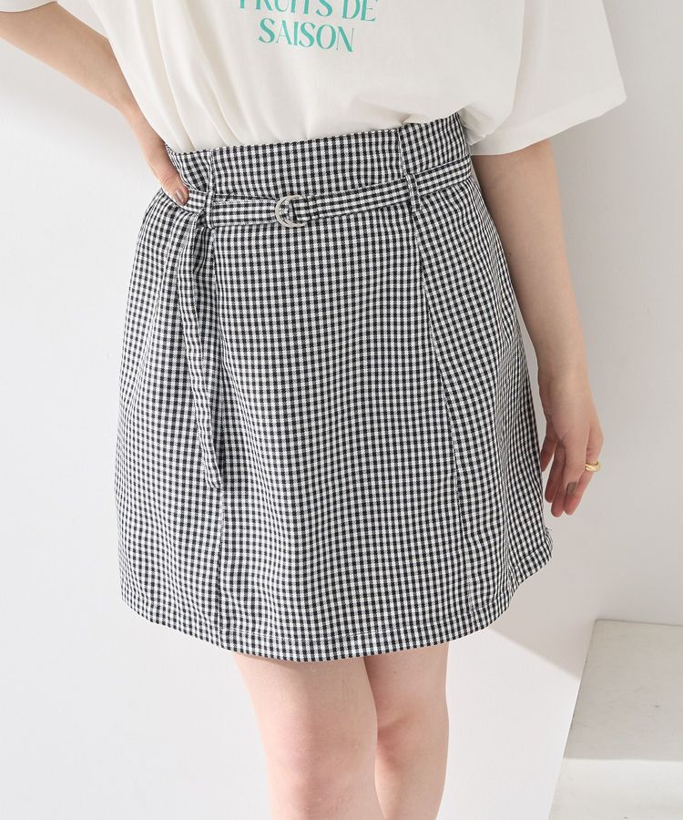 earth music&ecology「アソートベルト付きミニスカート」|スカート|