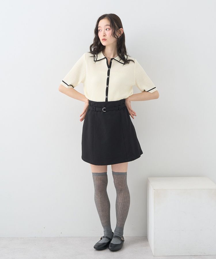 earth music&ecology「アソートベルト付きミニスカート」|スカート|