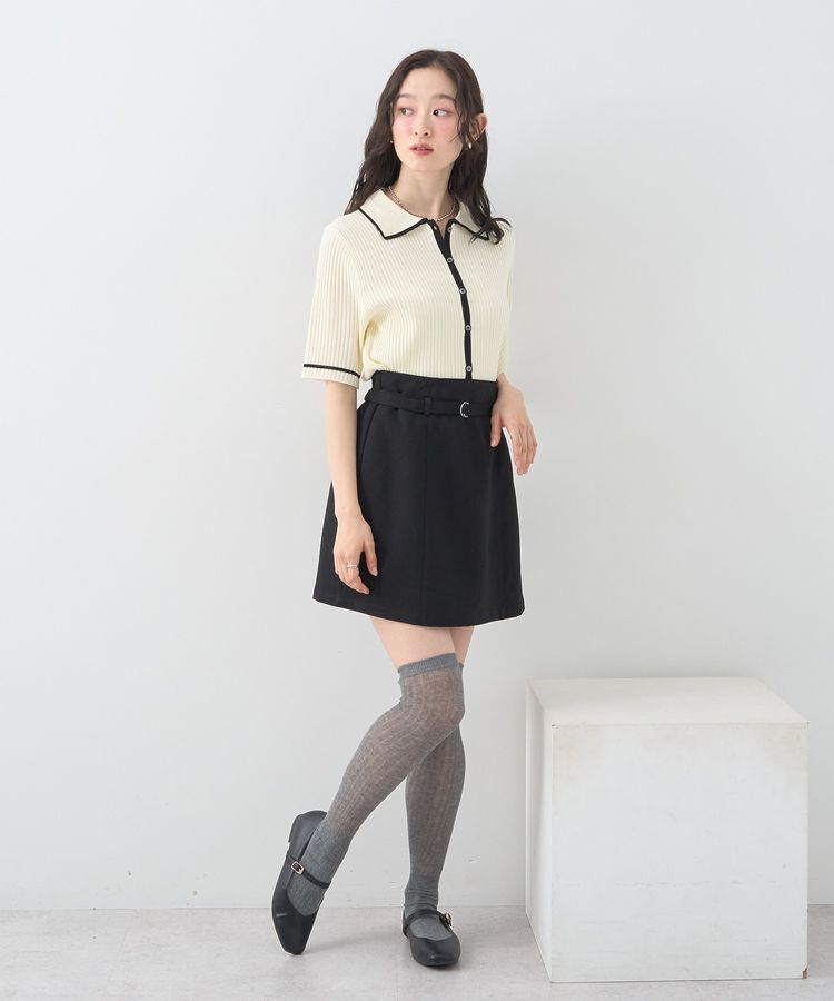 earth music&ecology「アソートベルト付きミニスカート」|スカート|