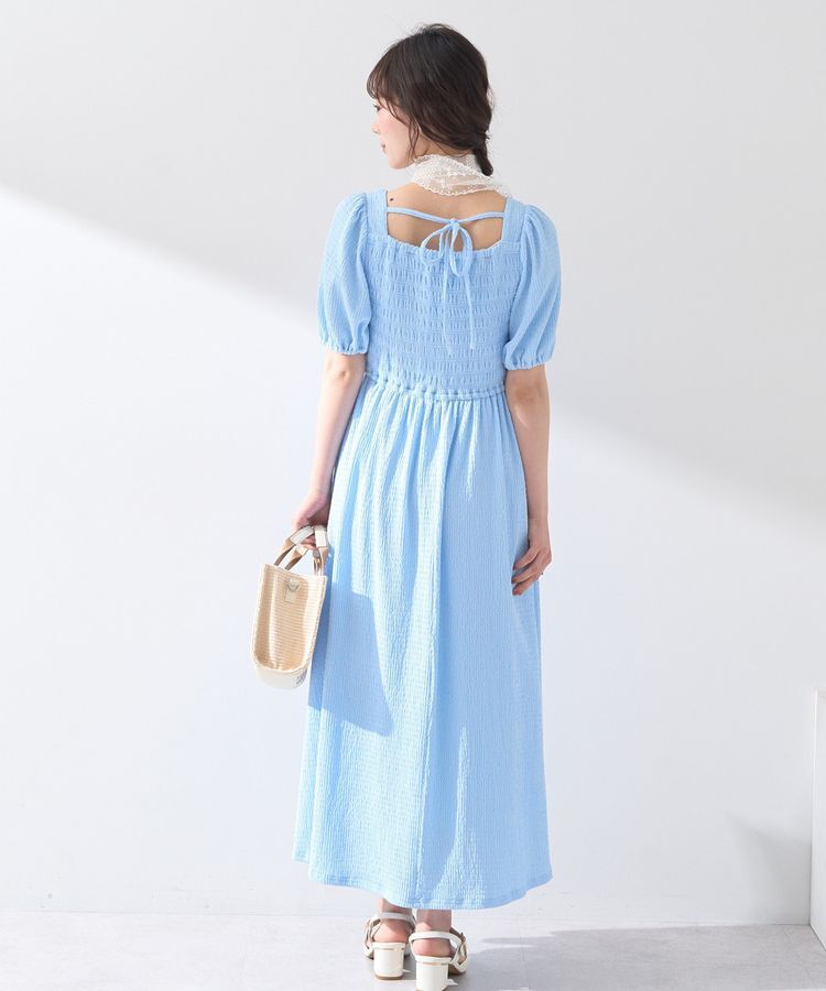 earth music&ecology「バックリボンシャーリングワンピース」|ワンピース|