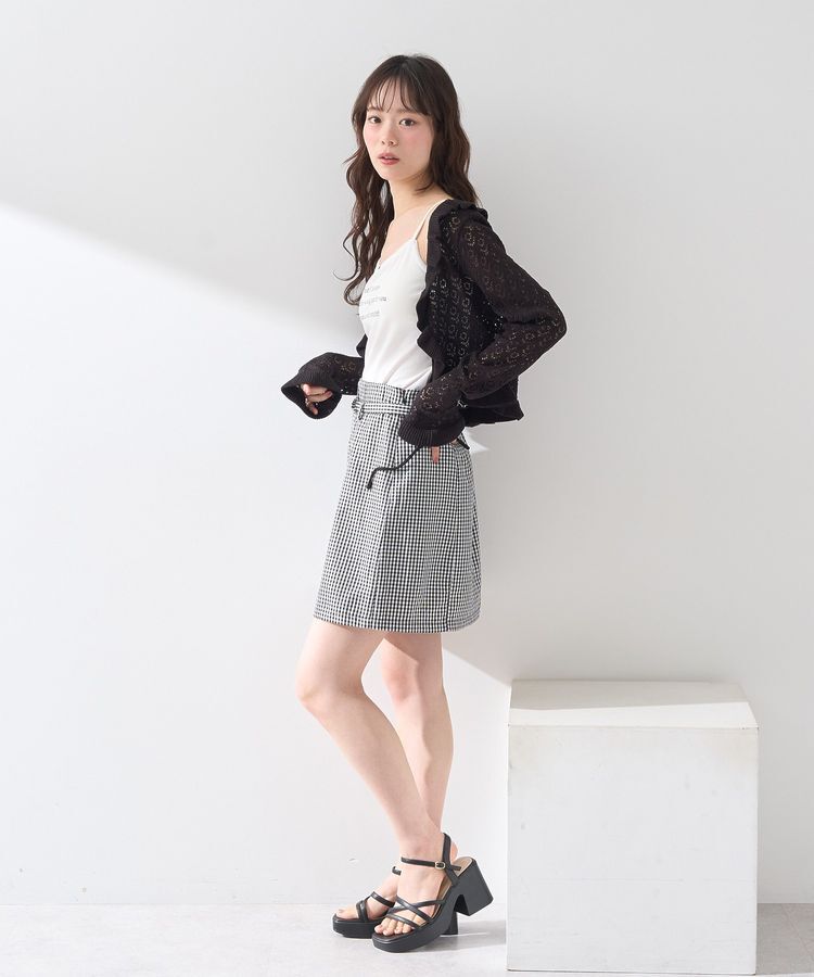 earth music&ecology「メッセージプリントカップ付きキャミソール」|キャミソール|