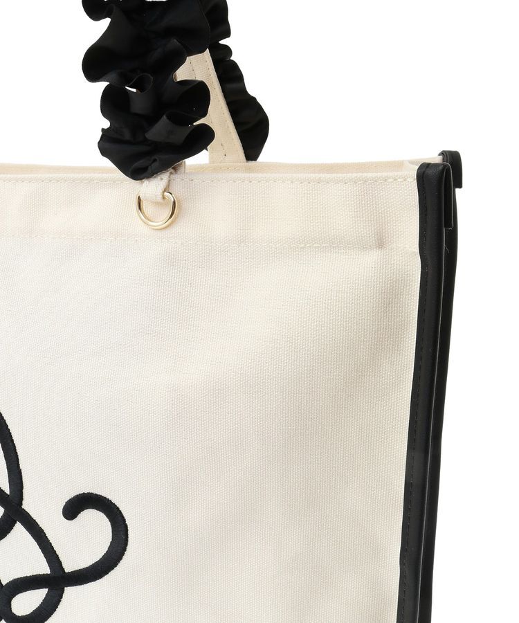 Maison de FLEUR「フリルハンドル帆布キャリーオンバッグ」|トートバッグ|