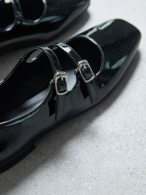  「【WEB限定】ダブルストラップローヒールパンプス」|パンプス|