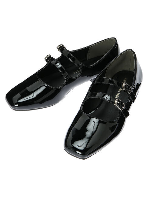  「【WEB限定】ダブルストラップローヒールパンプス」|パンプス|