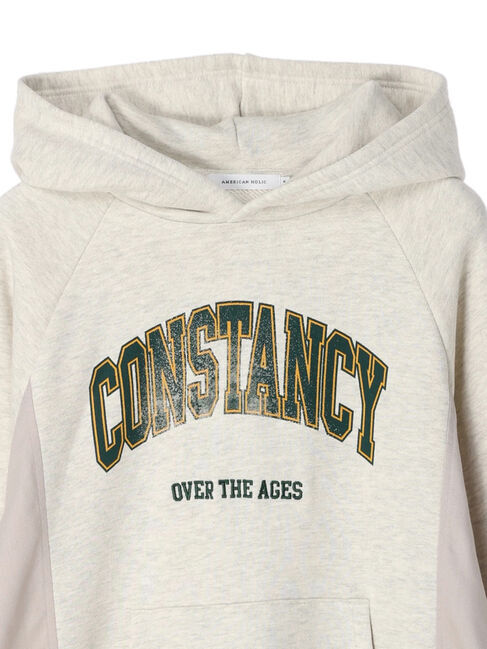  「異素材切り替えドロスト裏毛プルオーバー」|Tシャツ・カットソー|