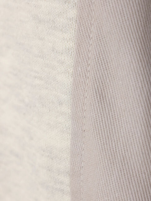  「異素材切り替えドロスト裏毛プルオーバー」|Tシャツ・カットソー|