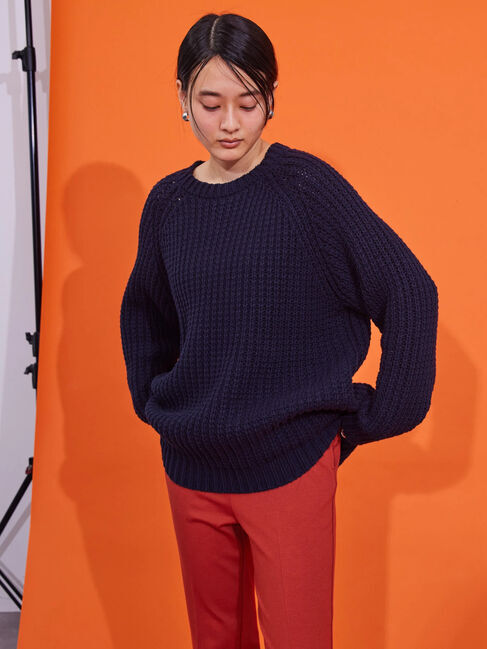  「ざっくりラグランニットプルオーバー」|ニット・セーター|