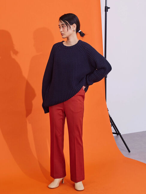  「ざっくりラグランニットプルオーバー」|ニット・セーター|