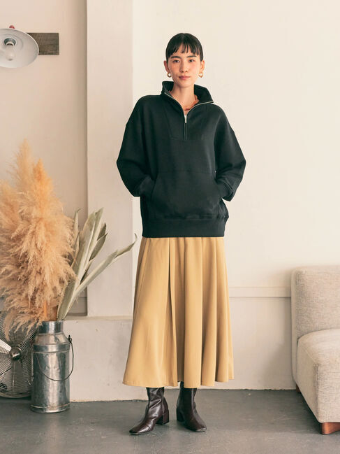  「ハーフZIP裏毛プルオーバー」|Tシャツ・カットソー|