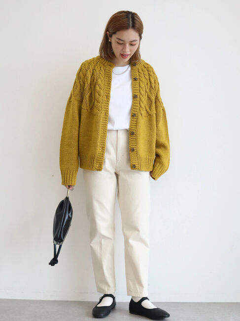  「2WAYポコポコケーブルニットカーディガン」|カーディガン|