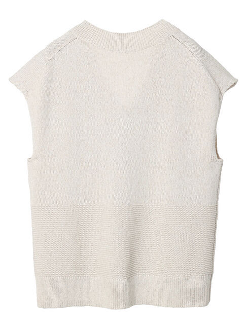  「Vネック編地MIXニットベスト」|ベスト・ジレ|