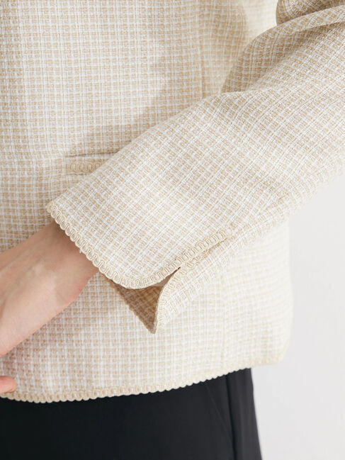 Green Parks「ef-de　ツィード風ノーカラージャケット」|その他|